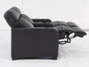 2 Seater Reclining Smart Couch | Electric Hi-Tech Sofa in Black Real Leather With USB Ports, Power Recliners & LED | Catania | The Sofa Shop - 31