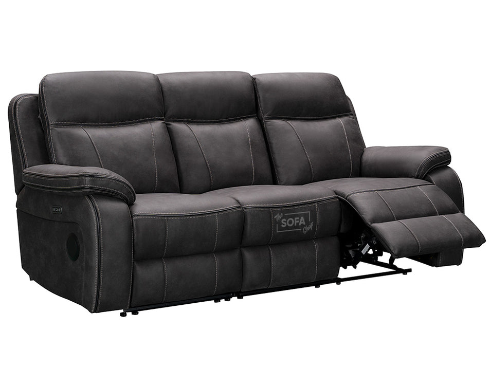 Vinson 3+1 Electric Recliner Sofa Set in Grey | Fast Shipping