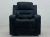 Siena Electric Recliner Chair & Cinema Seat in Black Fabric - Massage + Power Headrest + USB - Seat stained - EX Display Chair 89