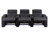 3 2 1 Seater Electric Recliner Sofa Set & Cinema Seats in Black Real Leather With Cup Holders, Storage Boxes, and USB Ports - Rimini