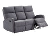 3+1 Recliner Sofa Set in Dark Grey Fabric with Drop-Down Table & Cup Holders - 2 Piece Parma Sofa Set - Sofa Sale