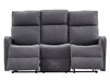 3+2 Recliner Sofa Set. 2 Piece Recliner Sofa Package Suite in Dark Grey Fabric with Drop-Down Table & Drink Holders - Parma