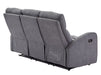 3 2 1 Recliner Sofa Set. 3 Piece Recliner Sofa Package Suite in Dark Grey Fabric with Drop-Down Table & Drinks Holder - Parma