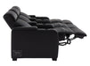 3 2 1 Seater Electric Recliner Sofa Set & Cinema Seats in Black Real Leather With Cup Holders, Storage Boxes, and USB Ports - Rimini