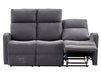 3+2 Recliner Sofa Set. 2 Piece Recliner Sofa Package Suite in Dark Grey Fabric with Drop-Down Table & Drink Holders - Parma - Sofa Sale