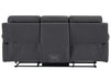 3+1 Recliner Sofa Set inc. Chair in Grey Velvet With Drop-Down Table & Cup Holders & USB Ports - 2 Piece Foster Power Sofa Set