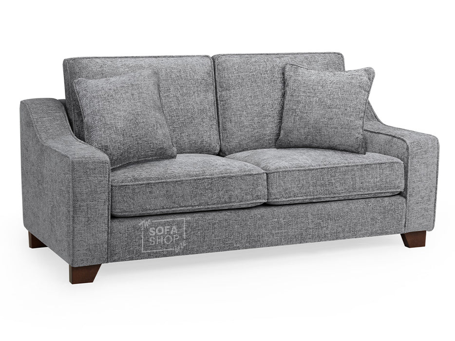 3 Seater Fabric Sofa in Beige Or Grey - Nebraska