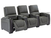 3+1 Seater Electric Recliner Sofa Set & Cinema Seats in Grey Real Leather With Chilled Cuphoders & Power Headrests - Assisi