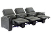 3+1 Seater Electric Recliner Sofa Set & Cinema Seats in Grey Real Leather With Chilled Cuphoders & Power Headrests - Assisi