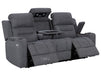 3+1 Electric Recliner Sofa Set in. Cinema Seat in Dark Grey Woven Fabric. 2 Piece Cinema Sofa with LED Cup Holders & Storage - Lawson