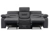 3 Seater Electric Recliner Sofa in Grey Velvet Fabric With USB, Drop Down Table & Cup Holders - Foster