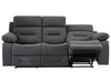 3 Seater Electric Recliner Sofa in Grey Velvet Fabric With USB, Drop Down Table & Cup Holders - Foster