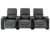 3 2 1 Seater Electric Recliner Sofa Set & Cinema Seats in Grey Real Leather With Power Lumbar Support, Chilled Cupholders & Power Headrests - Assisi