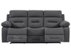 3 2 1 Electric Recliner Sofa Set. 3 Piece Recliner Sofa Package Suite in Grey Velvet with Drop Down Table & Drink Holders & USB Ports- Foster