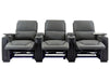 3+1 Seater Electric Recliner Sofa Set & Cinema Seats in Grey Real Leather With Chilled Cuphoders & Power Headrests - Assisi