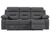 3+1 Recliner Sofa Set inc. Chair in Grey Velvet With Drop-Down Table & Cup Holders & USB Ports - 2 Piece Foster Power Sofa Set