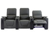 3 2 Electric Recliner Sofa Set in Grey Real Leather 2 Piece Cinema Sofa with USB Ports, Chilled Cupholders & Storage Boxes - Assisi