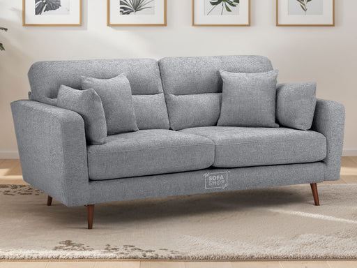 3 Seater Fabric Sofa in Grey Or Beige - Zenith