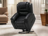 Black Leather Rise and Recliner | Small Scuff on Front Right Arm – Good Condition | Veneto | Second Hand Sofas 47