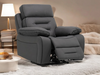 1 Seat Electric Recliner Chair Home Cinema Sofa | Fabric Couch In Grey  | Massage + Power Headrest & More | Tuscany | Sample Sofa 44