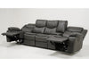 4 Seater Electric Recliner Sofa in Grey Leather with Wireless Charging, USB Ports, Cup Holders, and 2 Drop-Down Tables | Slightly Used | Highgate | Second Hand Sofa 90