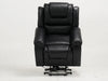 Black Leather Rise and Recliner | Small Scuff on Front Right Arm – Good Condition | Veneto | Second Hand Sofas 47