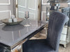 Dinning Table Black Marble & Silver legs - Louis