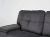 2 Seater In Dark Grey Velvet With Chrome Feet Kansas - Sample Sofas 19