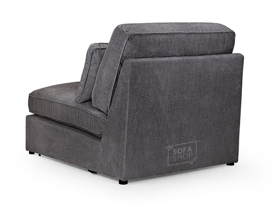 Modular Corner Sofa In Grey, White Or Mocha Fabric -  Kiana