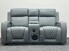 Venice Series One 2 Seater Electric Recliner Smart Cinema Sofa In Grey Leather - Ex Display Sofa 96