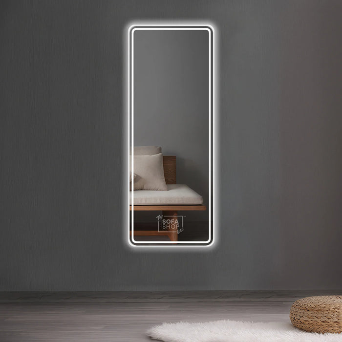 Rectangular Mirror with Adjustable LED Lighting, 70×180cm
