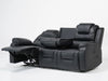 3 Seater Electric Recliner Sofa In Black Leather | Left Front Panel Stitching Loose, Small Back Mark, Left & Right Seats Sunken | Veneto | Second Hand Sofas 6