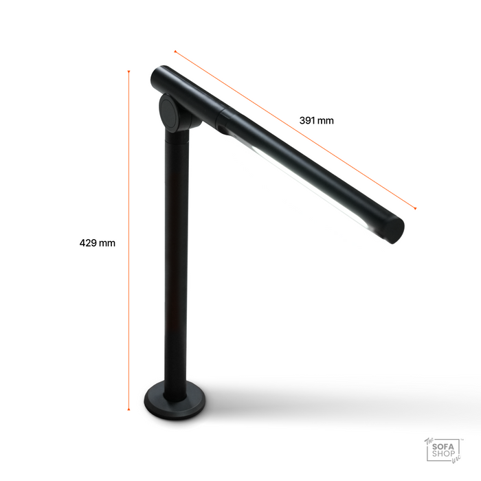 The Sofa Shop Adjustable LED Reading Lamp | Touch Control, Foldable | Black