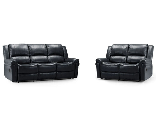 Suzi 3+2 Black Leather Recliner Sofa Set | Ultimate Comfort & Elegant Style | The Sofa Shop