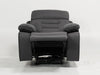 1 Seat Electric Recliner Chair Home Cinema Sofa | Fabric Couch In Grey  | Massage + Power Headrest & More | Tuscany | Sample Sofa 44