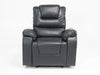 Black Leather Recliner Chair | Rip on Left Side Panel Near Recliner Handle, Tiny Rips on Left Back Panel, Missing Both Ears, Right Side Panel Rip Front & Back| Veneto | Second Hand Sofas 9