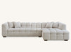 Left Hand Cream Corner Sofa In Boucle Fabric - Tribeca