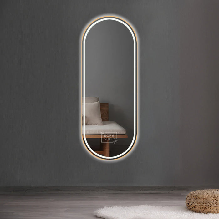 Gold Mirror Arch Large Frameless - 70×180 cm