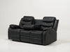 Sortino 3 Seater Recliner Sofa In Black Leather | Used – Seat Scratches, Middle Backrest Needs Stitching, Minuscule Paint Droplets - Second Hand Sofas 38