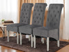 Grey Chesterfield Dining Table Chairs Set Of 3 | No Issues - NEW | Second Hand Sofas 54