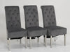 Grey Chesterfield Dining Table Chairs Set Of 3 | No Issues - NEW | Second Hand Sofas 54