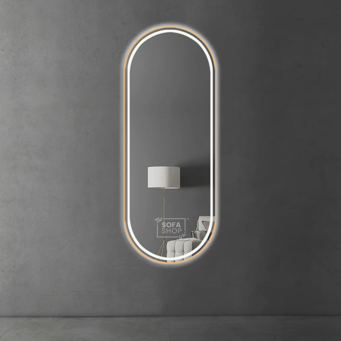 Gold Mirror Arch Large Frameless - 70×180 cm