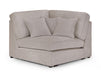 Left Hand Facing Corner Sofa in Grey, White Or Mocha Fabric -  Kiana