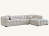 Left Hand Cream Corner Sofa In Boucle Fabric - Tribeca