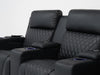 3 Seater Electric Recliner Cinema Sofa In Black Leather | Cinema Sofa | Venice Series One | Sample Sofas 49