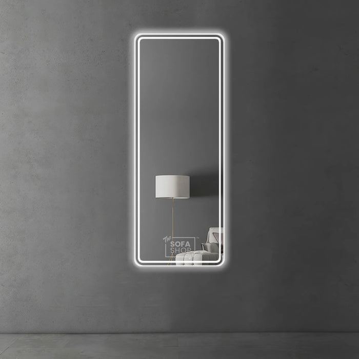 Rectangular Mirror with Adjustable LED Lighting, 70×180cm