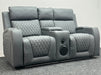 Venice Series One 2 Seater Electric Recliner Smart Cinema Sofa In Grey Leather - Ex Display Sofa 96