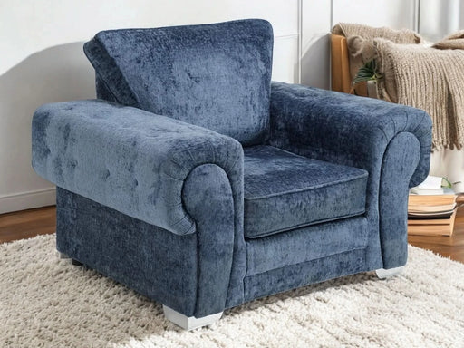 Blue Velvet Armchair – Stylish, Cozy & Practical - Verona - Sample Sofas 39