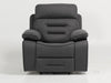 1 Seat Electric Recliner Chair Home Cinema Sofa | Fabric Couch In Grey  | Massage + Power Headrest & More | Tuscany | Sample Sofa 44