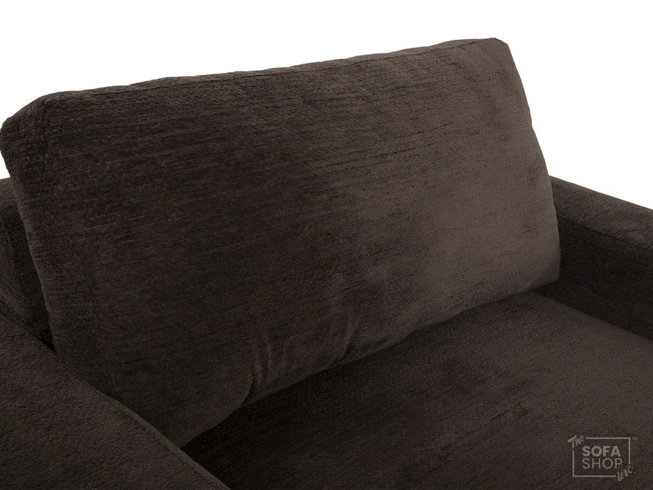 Extendable Electric Sofa - Bed in Brown Corduroy Fabric | 3 Seater Home Cinema Couch with Power Slider | USBc Charging Ports | Palma